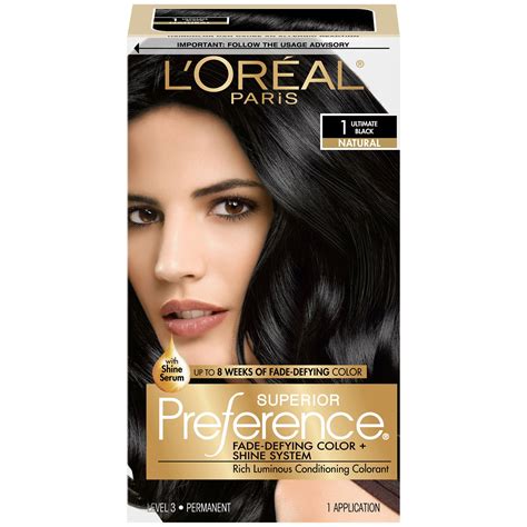 black loreal hair color